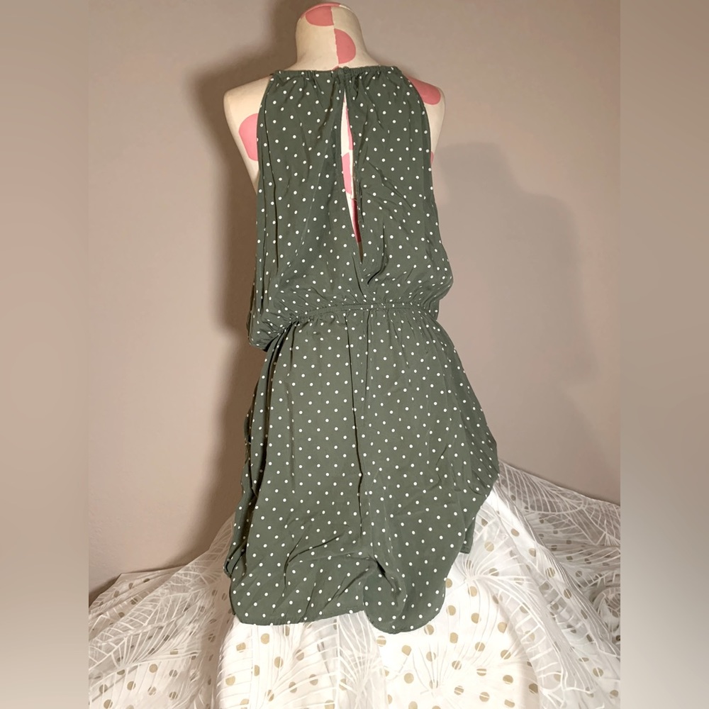 Green Polka Dot Romper